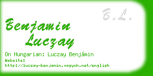 benjamin luczay business card